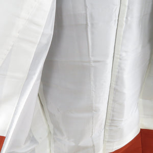 紬 着物 蜀江文 袷 広衿 黒色 赤色 正絹 カジュアル着物 仕立て上がり 身丈160cm