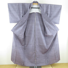 Load image into Gallery viewer, Tsumugi Kimono Color Color Color Collar Bee Bee Collar Purple Color Pure Silk No Silk Crest Casual Kimono Tailor