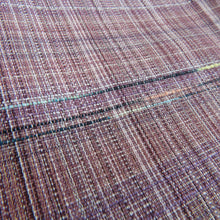 Load image into Gallery viewer, Tsumugi Kimono lattice single cracked collar purple pure silk casual kimono tailoring