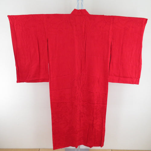 Benzen Antique Red Silk Fan Fan Popular Lined Lined Retro Retro Taisho Roman Kimono Kimono