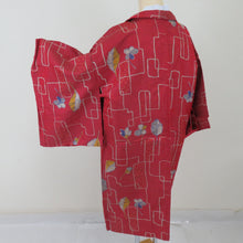 Load image into Gallery viewer, Haori Antique Ena Sen Sen Senpai Pattern Court Silk Red Brown Retro Taisho Roman Romance Kimono 97cm
