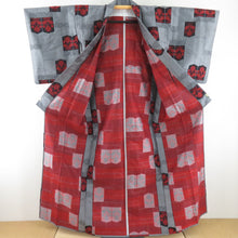 Load image into Gallery viewer, Wool Kimono Ensemble Haori Set Enshu Camellia Single Biwear Bee Casual Casual Casual Kimono Tailor 157cm