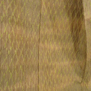 小紋 木目絞り 草木染 正絹 袷 広衿 カジュアル着物 仕立て上がり 身丈153cm
