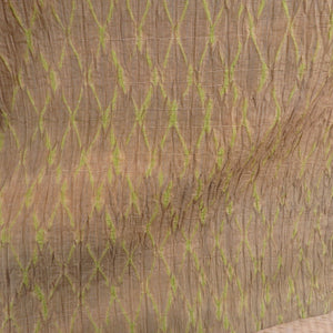 小紋 木目絞り 草木染 正絹 袷 広衿 カジュアル着物 仕立て上がり 身丈153cm