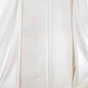 振袖 正絹 花づくし模様 刺繍 袷 広衿 白色 成人式 卒業式 フォーマル 仕立て上がり 着物 身丈160cm