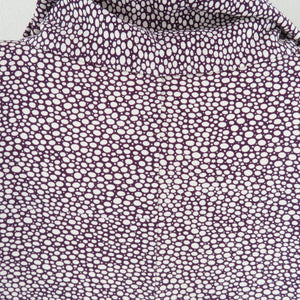 小紋 付下げ柄 水玉文様 袷 広衿 紫色 正絹 カジュアル着物 仕立て上がり 身丈154cm