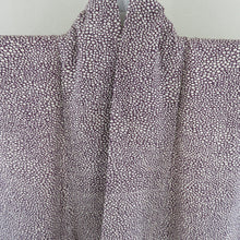 画像をギャラリービューアに読み込む, 小紋 付下げ柄 水玉文様 袷 広衿 紫色 正絹 カジュアル着物 仕立て上がり 身丈154cm