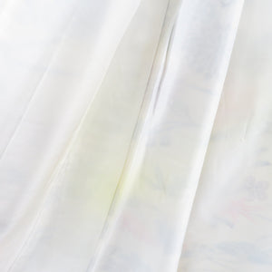 小紋 型染め 松竹梅に菊 袷 広衿 ベージュ色 正絹 カジュアル着物 仕立て上がり 身丈155cm