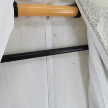 Load image into Gallery viewer, Tsumugi Kimono White Oshima Tsumugi Hemi Leaf Type Lined Collar White Pure Casual Casual Casual Kimono Tailor