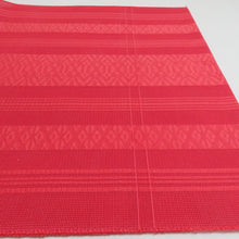 Load image into Gallery viewer, Nagoya Obi Summer Hakata dedicated pattern Polyester Washable all patterns red, eight -dimensional pine leaf tailed kimono length 385cm beautiful goods