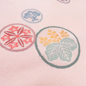 Nagoya Obi Maru Maru Maru Point Park Pinat Pure Silk 6 Pattern Pattern Bixture Big Back Casual Tailoring Kimono Belt Length 358cm