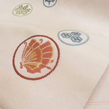 Load image into Gallery viewer, Nagoya Obi Maru Maru Maru Point Park Pinat Pure Silk 6 Pattern Pattern Bixture Big Back Casual Tailoring Kimono Belt Length 358cm