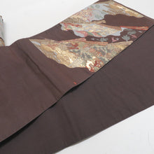 Load image into Gallery viewer, Vailer Zono Counterbean Weather Weather Woven Purple Brown Gold Six Pattern Pure Siwan Formal Kimono Semi -Formal Kimono Back Length 440cm
