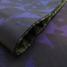 Load image into Gallery viewer, Vailing belt all pattern flower arabesque x gradation black purple x blue purple silk casual reversible kimono tailoring length 440cm beautiful goods