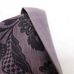 Komon Inflated Woven Arabe Arranges Lined Collar Purple Pure Silk Casual Casual Kimono Tailor