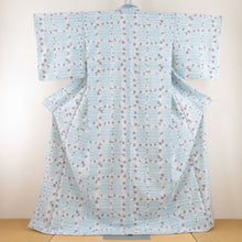 Load image into Gallery viewer, Komon Hanashi Pattern Washable Kimono Polyester Land Lined Lined Wide Collar Round Casual Casual Height 166cm