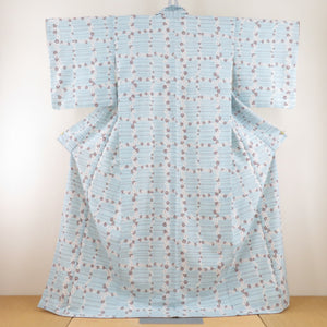 Komon Hanashi Pattern Washable Kimono Polyester Land Lined Lined Wide Collar Round Casual Casual Height 166cm