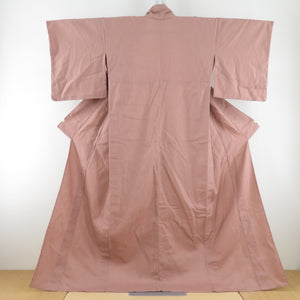 Cotton kimono single clothing wide collar hemp bliped L size Light purple tailoring kimono women's height 166cm