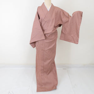 Cotton kimono single clothing wide collar hemp bliped L size Light purple tailoring kimono women's height 166cm