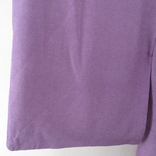 画像をギャラリービューアに読み込む, 江戸小紋 鮫文 紫色 袷 広衿 縫い一つ紋 木瓜紋 正絹 カジュアル 仕立て上がり着物 身丈160cm