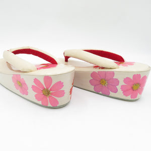 FURIFU Furifu sandals thick bottom cosmos Pressing flower with flower 22.5cm s size 1 sheet core stand casual