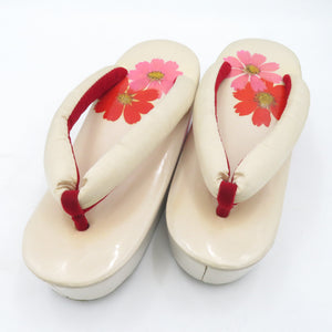 FURIFU Furifu sandals thick bottom cosmos Pressing flower with flower 22.5cm s size 1 sheet core stand casual