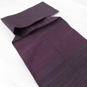Nagoya Obi spelling outer sidewalk sidewalk style purple pine leaf tailoring octalties pure silk tailoring kimono band length 347cm