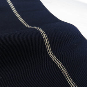 Hakata weaving kakubi pure silk Nishimura textile blue reversible silk 100 % men's men's male kimono kimono formal length 400cm beautiful goods