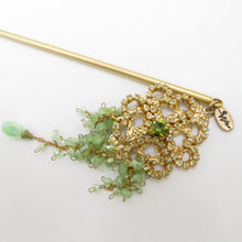 Load image into Gallery viewer, Kanzashiya Wargo Kanzashi 2 sets set one golden jewel beads hair accessories