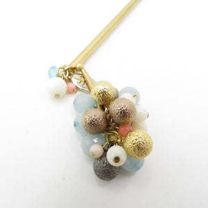 Kanzashiya Wargo Kanzashi 2 sets set one golden jewel beads hair accessories
