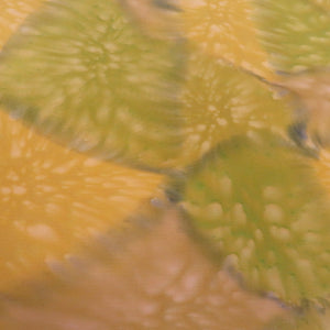 Cut -shaped coat -coated ground blurring Ginkgo style pure silk yellow haori biophyme unrequited long length 840cm