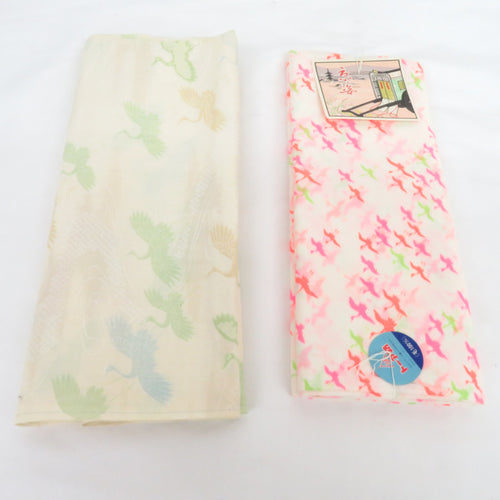 Requior -long undergarment Moss wool set set of 2 flash cranes pink white kimono Casual length for kimonos 600cm