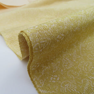 Obi tightening / obi -fried set pure silk treasure dumb string yellow silk 100% kimono accessories