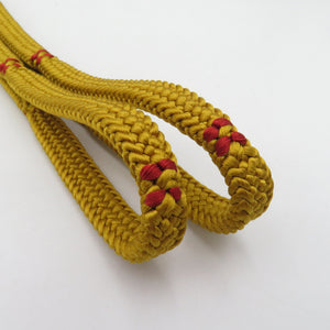 Obi tightening / obi -fried set pure silk treasure dumb string yellow silk 100% kimono accessories