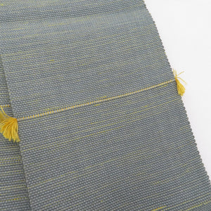 Kakubi Pure silk Golden Golden Cocoon Yonezawa Weave Thin Blue Yonezawa Kojima Michinoku Weave Japanese Silk 100 % Men's Men's Kimono Kimono Length 410cm