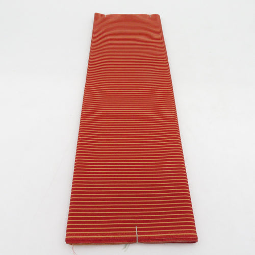 Reflection Yakkakeji Stripe Pure Silk Red Original Hem Ringed Reading Kimono Length 400cm
