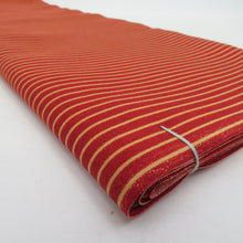 Load image into Gallery viewer, Reflection Yakkakeji Stripe Pure Silk Red Original Hem Ringed Reading Kimono Length 400cm