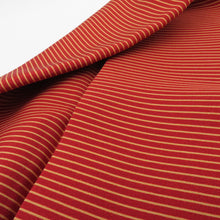 Load image into Gallery viewer, Reflection Yakkakeji Stripe Pure Silk Red Original Hem Ringed Reading Kimono Length 400cm