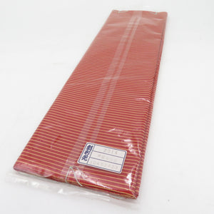 Reflection Yakkakeji Stripe Pure Silk Red Original Hem Ringed Reading Kimono Length 400cm