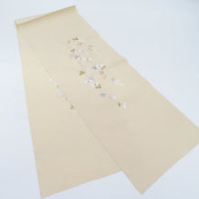 Load image into Gallery viewer, Half -collar chrysanthemum embroidery embroidery beige beige color kimono length 110cm unused item