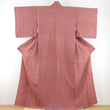 Load image into Gallery viewer, Komonhami&#39;s leaf sentence single garment red brown pure silk wide collar casual kimono 158cm