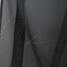 Load image into Gallery viewer, Summer kimono Komon Konjin Gauze Power Dota sentence Pure silk Black wide collar tailored