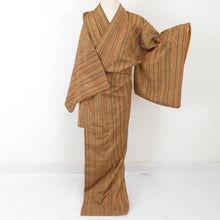 Load image into Gallery viewer, Tsumugo Kimono Kimono Kimono Vertical Striped Word Yuro Lined Lined Bottled Casual Silk Casual Casual Kimono Tailor