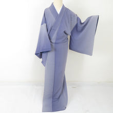 Load image into Gallery viewer, Komon dot pattern Pure silk purple lined lined lined collar one crest with a sword one -tailoring kimono 163cm