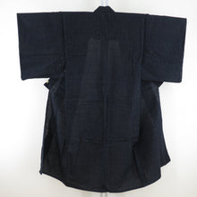 Load image into Gallery viewer, Male kimono Antique cotton mosquito Kasuri A blue indigo dyed single clothing retro old kimono 132cm