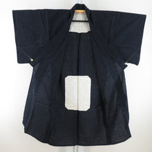 Load image into Gallery viewer, Male kimono Antique cotton mosquito Kasuri A blue indigo dyed single clothing retro old kimono 132cm