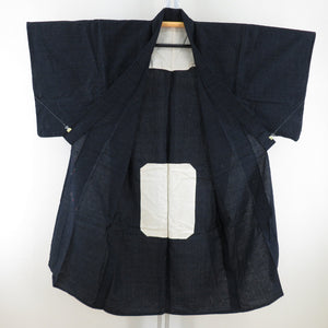 Male kimono Antique cotton mosquito Kasuri A blue indigo dyed single clothing retro old kimono 132cm