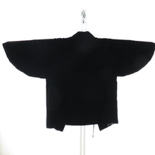 画像をギャラリービューアに読み込む, 着物コート ベルベットコート 黒色 Lサイズ 日本製 AGEHARA 黒うさぎマーク 着物コート 身丈84cm