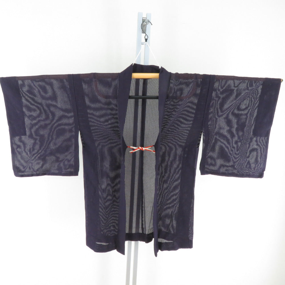 羽織 正絹 変わり紗 夏用 紫色 着物コート 着物用 身丈80cm