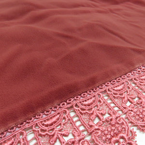 Shawl velvet set 4 points set rayon antique length 140cm